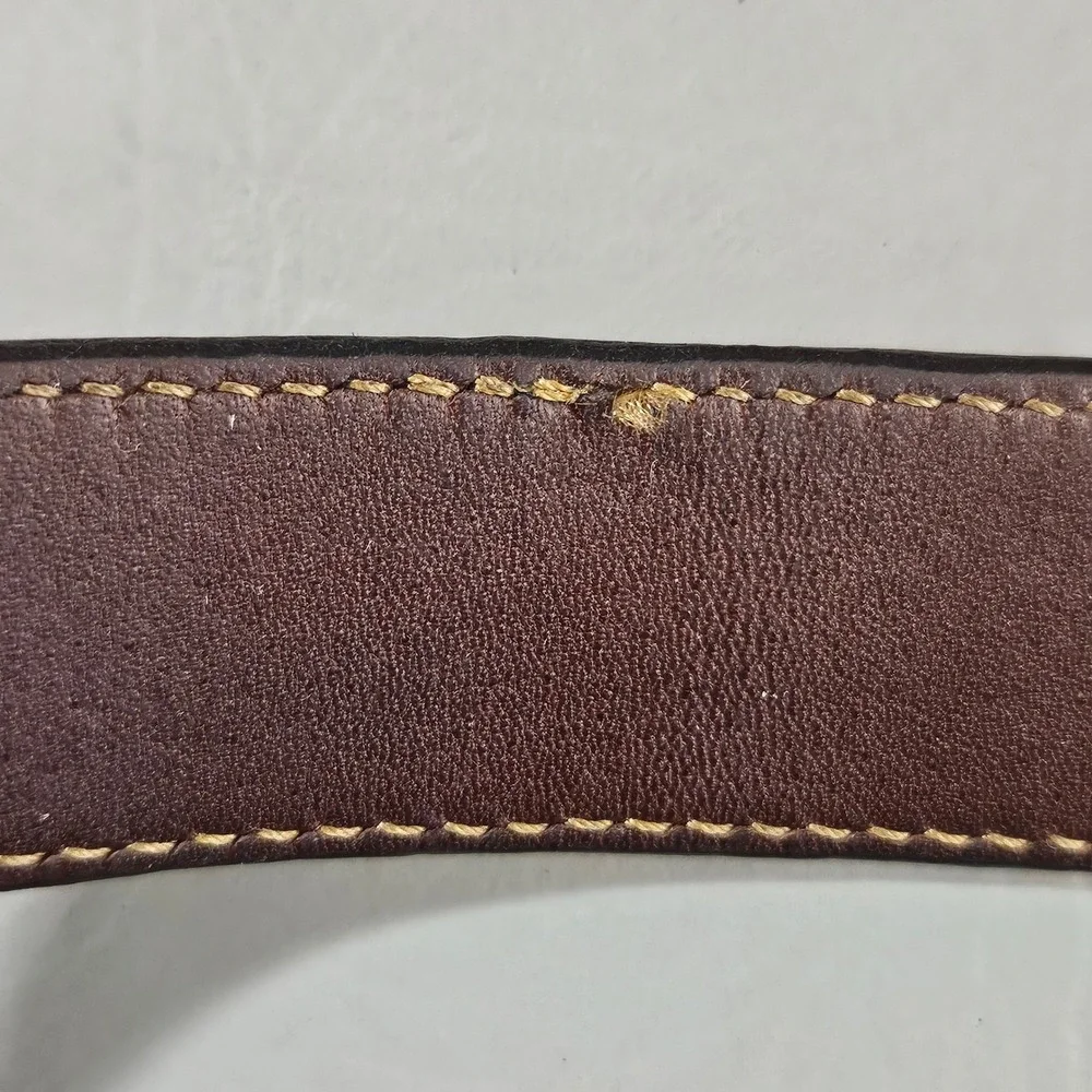 Trafalgar Mens Black Wallaroo Grained Calf Leather Belt Size 40 USA